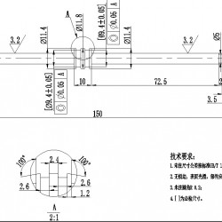 走心机加工不锈钢推杆