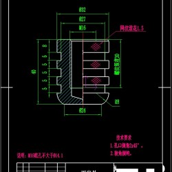 滚花螺母