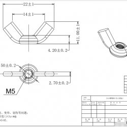 蝶形螺母M5